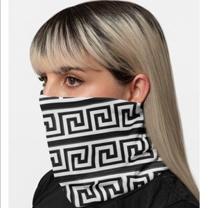 Labyrinth Black White Face Wrap Cover Mask Gaiter